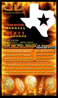 Texas State Lone Star airbrush stencil template harley paint  