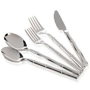  Colin Cowie Bamboo Style 20 piece Nickel Plated Flatware 