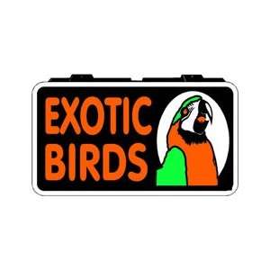 Exotic Birds Backlit Sign 13 x 24