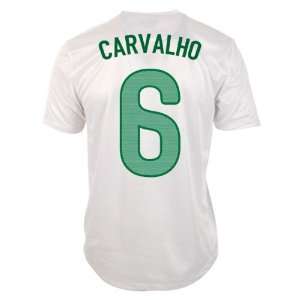 New Soccer Jersey Euro 2012 Carvalho #6 Portugal Away White Soccer 