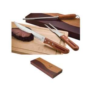 Perce   Three piece carving set with knife, fork and knife sharpener 