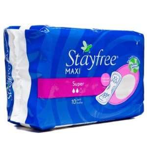  Stayfree  Maxi Pads, Super (10 pack) Health & Personal 