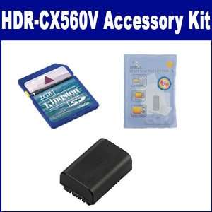  Sony HDR CX560V Camcorder Accessory Kit includes: KSD2GB 