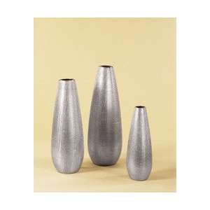  Vases shiny Silver Finish (Set of 3)