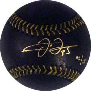    Frank Thomas Autographed Black Leather Baseball