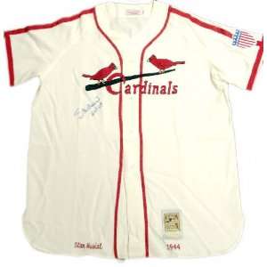 Stan Musial St. Louis Cardinals Autographed 1944 Style Jersey with HOF 