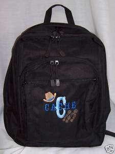 Cowboy Hat Spurs Backpack school book bag personalized  