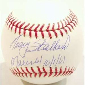  Tracy Stallard Autographed Baseball   with Maris 61   10 