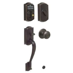 Schlage FE365CAM716GEO Electronic Security Aged Bronze Keyed Entry Han