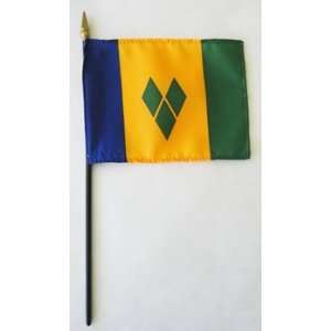  St. Vincent and the Grenadines   4 x 6 World Stick Flag 