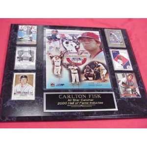  Carlton Fisk 6 Card Collector Plaque: Sports & Outdoors