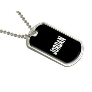  Jordan   Name Military Dog Tag Luggage Keychain 