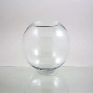  9x8 Clear Round Bubble Bowl Vase   Case of 6