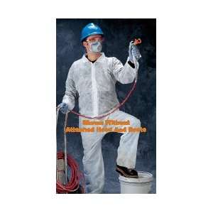 Radnor 2X White Spunbond Polypropylene Disposable Coveralls With Front 