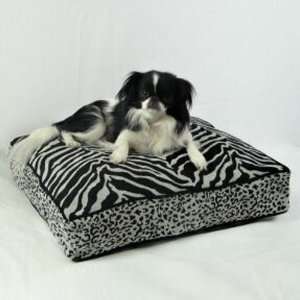   Luxury Rectangular Pillow Bed, Large, Black/Gold: Pet Supplies