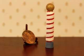 Dollhouse Miniature Hand Painted Barber Pole Designed for the 1:12 