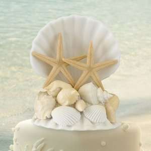 Seashell Wedding Cake Topper 