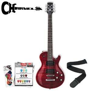  DS 3 ST Single Cutaway Deep Trans Red Electric Guitar with Guitar 