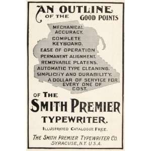   Smith Premier Typewriter Company   Original Print Ad