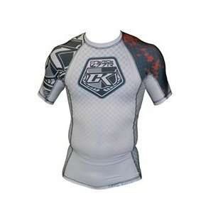    Contract Killer Stained White Rash Guard: Sports & Outdoors