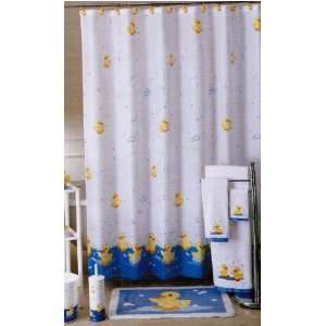  Soapy Duck Fabric Shower Curtain