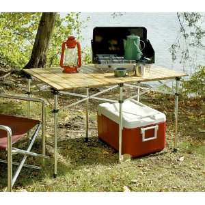  Guide Gear Rectangle Wood Roll Top Table Sports 