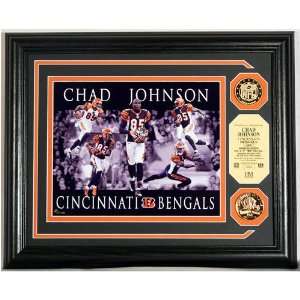  Chad Johnson Dominace Photo Mint W/ Two 24Kt Gold 