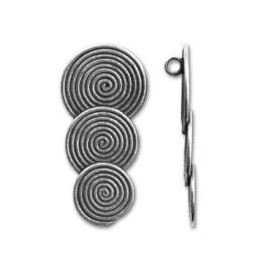  Hill Tribe Silver Triple Overlapping Spiral Pendant Arts 