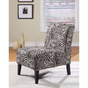  Lily Slipper Chair   Black/White Zebra: Home & Kitchen