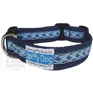  Spiffy Dog Navy Waves Collar   Small: Kitchen & Dining