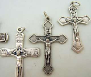 Lot 5 Crucifix Catholic Religious Mixed Style Cross  