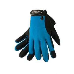   County 014TXS Womens Work Glove, Teal, Extra Small