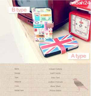 Vintage Clothing(B) HAPPYMORI iphone4, 4S diary type Korean cute 