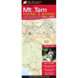  California Mt. Tam Hiking & Biking Waterproof Trail Map 