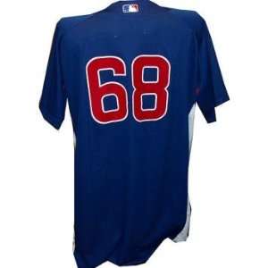  #68 2010 Chicago Cubs Game Used Spring Training Blue 