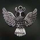 Atq silver jewellry small owl charm pendant 30pcs 05873  