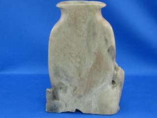 Antique Hand Carved Chinese SOAPSTONE Vase  