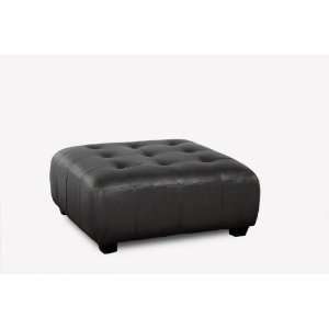  Zen Collection All Leather Tufted Square Cocktail Ottoman 