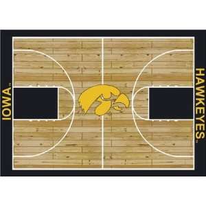  Iowa Hawkeyes 5 4 x 7 8 Home Court Area Rug: Sports 