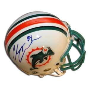 Chris Chambers autographed Miami Dolphins mini helmet