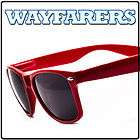 Wayfarer Sunglasses Glasses Shades Retro Neon Red Unisex Men Women NEW 