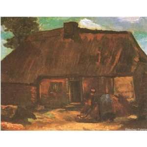  Cottage with Peasant Woman Digging