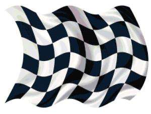 Checkered Flag Racing Counted Cross Stitch Pattern  