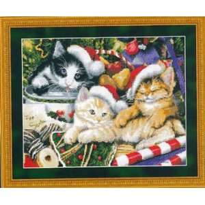  Meowy Christmas   Cross Stitch Pattern Arts, Crafts 