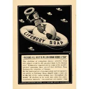  1902 Ad Microbes Kill Lifebuoy Soap Planet Fisherman 