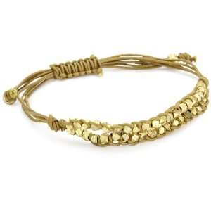  Shashi Tan Two Row Golden Nugget Bracelet Jewelry