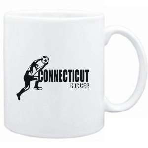  Mug White  Connecticut ALL SOCCER  Usa States Sports 