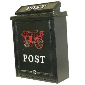  Black Metal Post Mail Box [Kitchen & Home]: Home & Kitchen