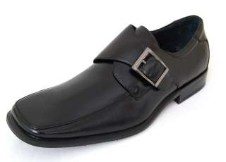   Leather Dress Shoes Monk Strap Buckle Slip On Loafers Free Shoe Horn