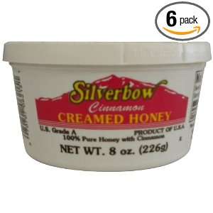 Silverbow Cinnamon Cream Honey, 8 Ounce (Pack of 6)  